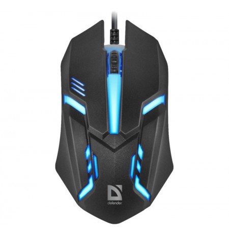 MOUSE  DEFENDER CYBER MB-560L BLACK 7 COLORS 1200DPI 3P