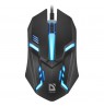 MOUSE  DEFENDER CYBER MB-560L BLACK 7 COLORS 1200DPI 3P