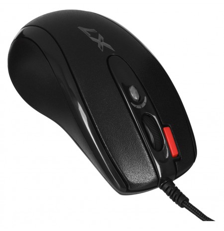 Pelė  A4 Tech optinė EVO XGame Opto Oscar X710 Extra Fire 2000dpi juoda sp.