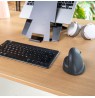 R-Go Tools Vertical mouse R-Go HE Basic, ergonomic mouse, medium (hand size ≥ 185 mm), right-handed, Bluetooth, grey