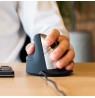 R-Go Tools Ergonomic mouse R-Go HE Break with break software, medium (hand size 165-185 mm), left-handed, Wired, black