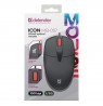 MOUSE DEFENDER ICON MB-057 OPTICAL 1000dpi 3P BLACK SILENT CLICK
