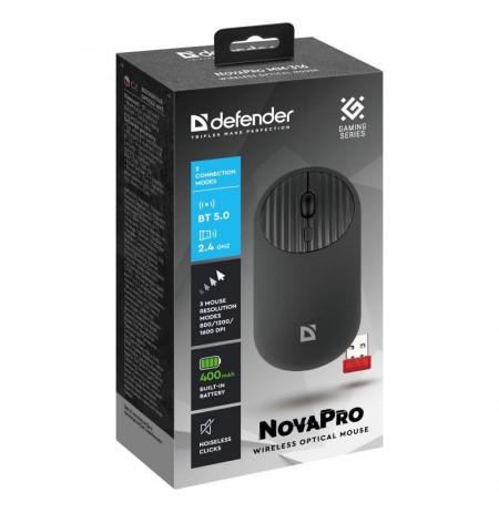 MOUSE DEFENDER DEFENDER NOVAPRO MM-316 RF+BT OPTIC 1600dpi BLACK