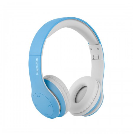 Kruger and Matz wireless over-ear headphones for children model Street Kids , blue color