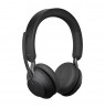 JABRA Evolve2 65 MS Stereo Headset on-ear Bluetooth wireless USB-C noise isolating black Certified for Microsoft Teams