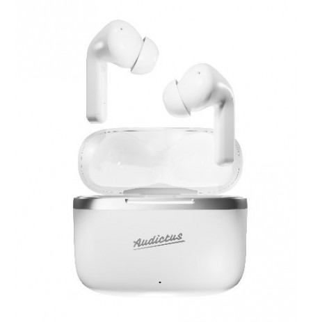 AUDICTUS DOPAMINE TWS ANC WIRELESS IN-EAR HEADPHONES WITH MICROPHONE AND HOLDER WHITE