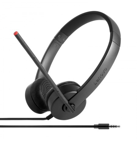 Lenovo Stereo Analog Headset Wired Head-band Office/Call center Black