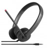 Lenovo Stereo Analog Headset Wired Head-band Office/Call center Black