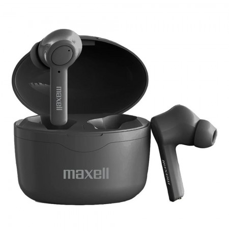 Maxell Bass 13 Sync Up Wireless Bluetooth In-Ear Headphones with Charging Case Black