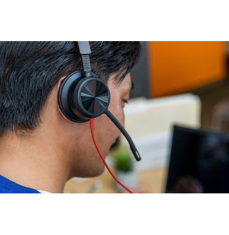 POLY Blackwire 8225 Stereo Microsoft Teams Certified USB-C Headset +USB-C/A Adapter