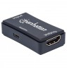 Manhattan HDMI Repeater, 4K@60Hz, Active, Boosts HDMI Signal up to 40m, Black, Three Year Warranty, Blister