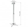 PROJECTOR CEILING MOUNT 50-77CM 15KG WHITE UNIVERSAL
