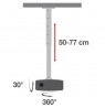 PROJECTOR CEILING MOUNT 50-77CM 15KG WHITE UNIVERSAL