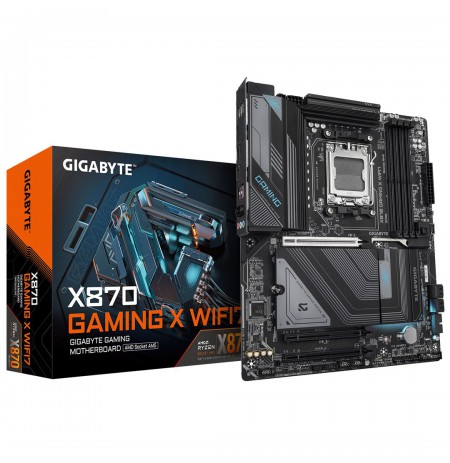 GIGABYTE X870 GAMING X WIFI7 Motherboard - Supports AMD Ryzen 9000 CPUs, 16+2+2 phases VRM, up to 8000MHz DDR5 (OC), 1xPCIe 5.0 