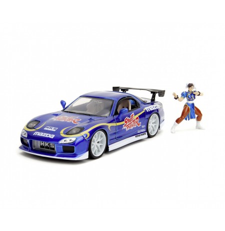 Auto Street Fighter 1993 Mazda RX7 with Chun-Li 1:24 Simba JADA Action Figure