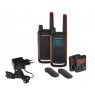 Motorola T82 Twin Pack two-way radio 16 channels Black,Orange
