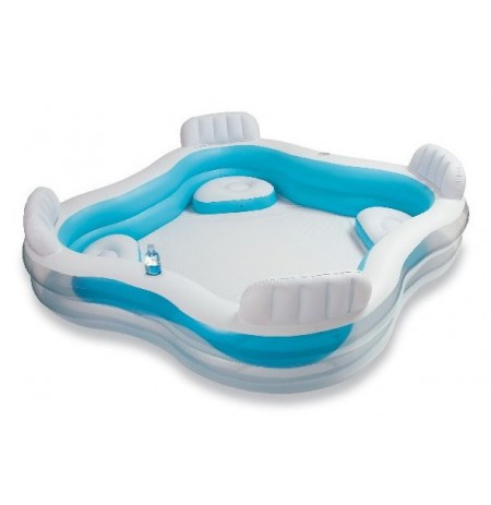 Family swimming pool with relaxation zone SWIM CENTER dimensions 229x229x66cm 56475NP INTEX