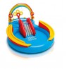 Rainbow pool with inflatable slide in box 297x193x135cm 57453NP INTEX