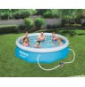 Swimming pool flange 300X76cm+filter B57270