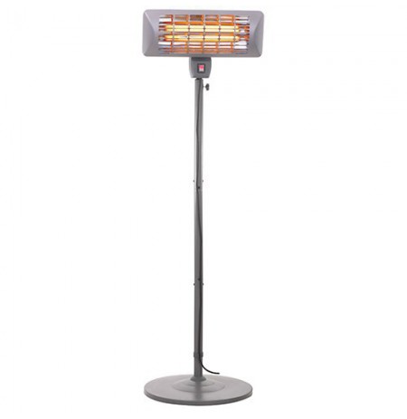 Camry Standing Heater CR 7737 Patio heater, 2000 W, Number of power levels 2, Suitable for rooms up to 14 m2, Grey, IP24