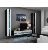 Shelf unit VIGO NEW 180/40/30 black/white gloss