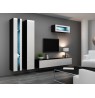 Shelf unit VIGO NEW 180/40/30 black/white gloss
