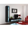 Shelf unit VIGO NEW 180/40/30 black/black gloss