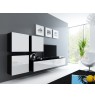 Square cabinet VIGO 50/50/30 black/white gloss