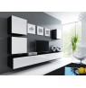 Square cabinet VIGO 50/50/30 black/white gloss