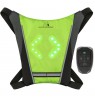 Maclean MCE420 High Visibility Vest Backpack Safety LED Indicator Light USB Rechargeable Remote Control Adjustable Direction Ind