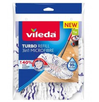 Mop Refill VILEDA TURBO 3in1 Microfiber 1 pc White