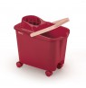 MERY Rectangular bucket on wheels 14 ltr with squeezer
