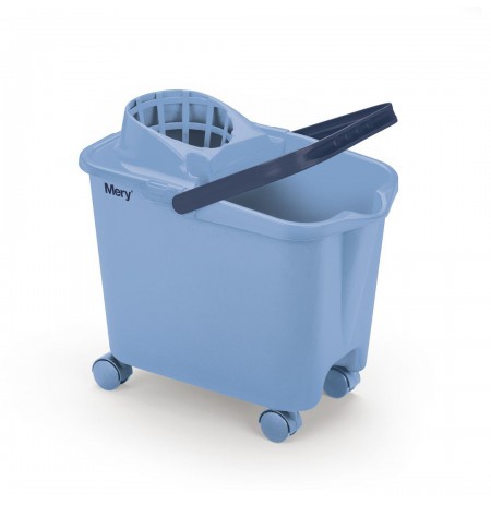 MERY Rectangular bucket on wheels with squeezer 14 ltr