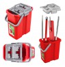 GreenBlue Flat Mop with Bucket and Wringer, Two HQ Microfiber Cartridges, 8L Capacity, MaxiClean GB850