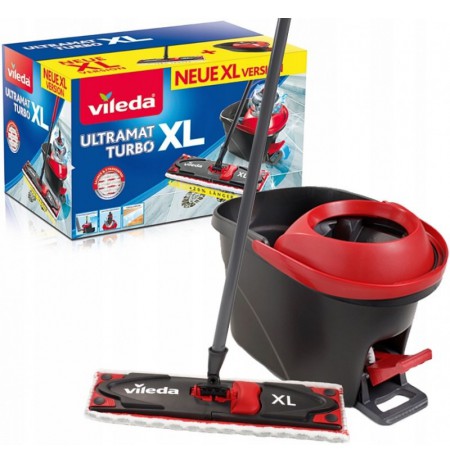 Vileda Ultramat Turbo XL mop Dry&wet Microfiber Black, Red