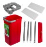 Flat Mop + Bucket + Telescopic Pole + 2 x Microfibre Pad 5.7L Floor Cleaning XXL Set Rotating Head
