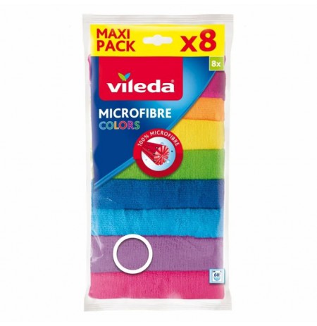 Vileda 148394 cleaning cloth Microfibre, Polyamide, Polyester Multicolour 8 pc(s)