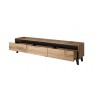 TV stand NORD 185cm wotan oak/anthracite