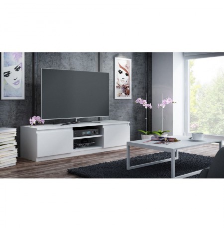 TV STAND 140 WHITE MAT
