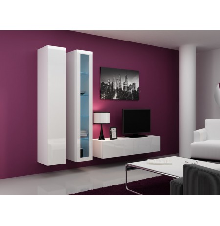 TV stand VIGO 140 30/140/40 white/white gloss