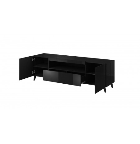 TV Stand REJA black gloss/ black gloss