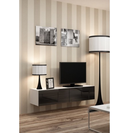 TV stand VIGO 140 30/140/40 white/black gloss