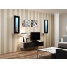 TV stand VIGO 140 30/140/40 white/black gloss