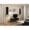 TV stand VIGO 140 30/140/40 white/black gloss