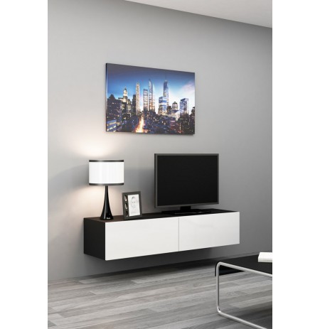 TV stand VIGO 140 30/140/40 black/white gloss