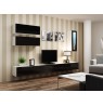 TV stand VIGO 140 30/140/40 white/black gloss