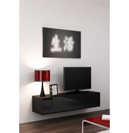 TV stand VIGO 140 30/140/40 black/black gloss