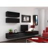 TV stand VIGO 140 30/140/40 black/black gloss