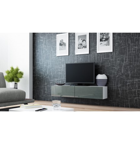 TV stand VIGO 140 30/140/40 white/grey gloss