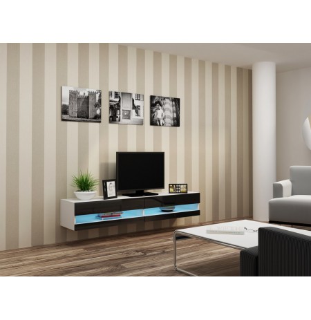 TV stand  VIGO NEW 30/180/40 white/black gloss